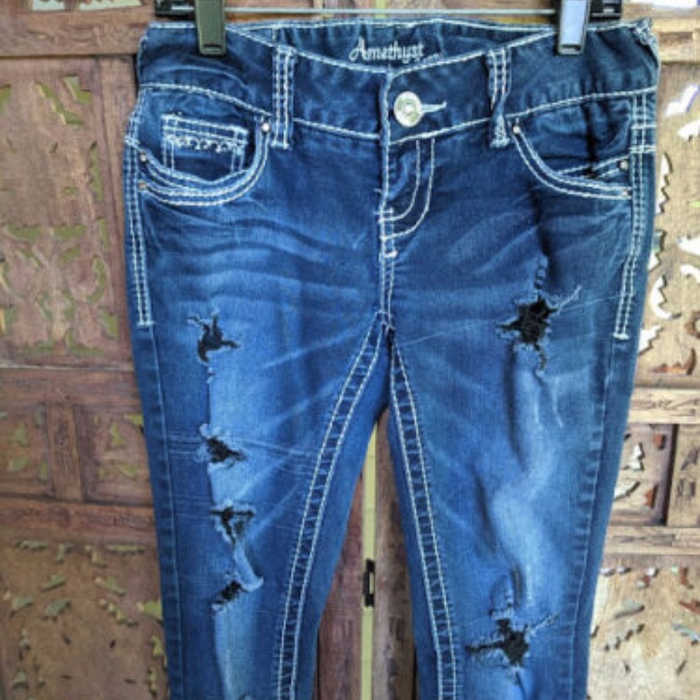 Amethyst Juniors Skinny Jeans Size 1 Dark Wash